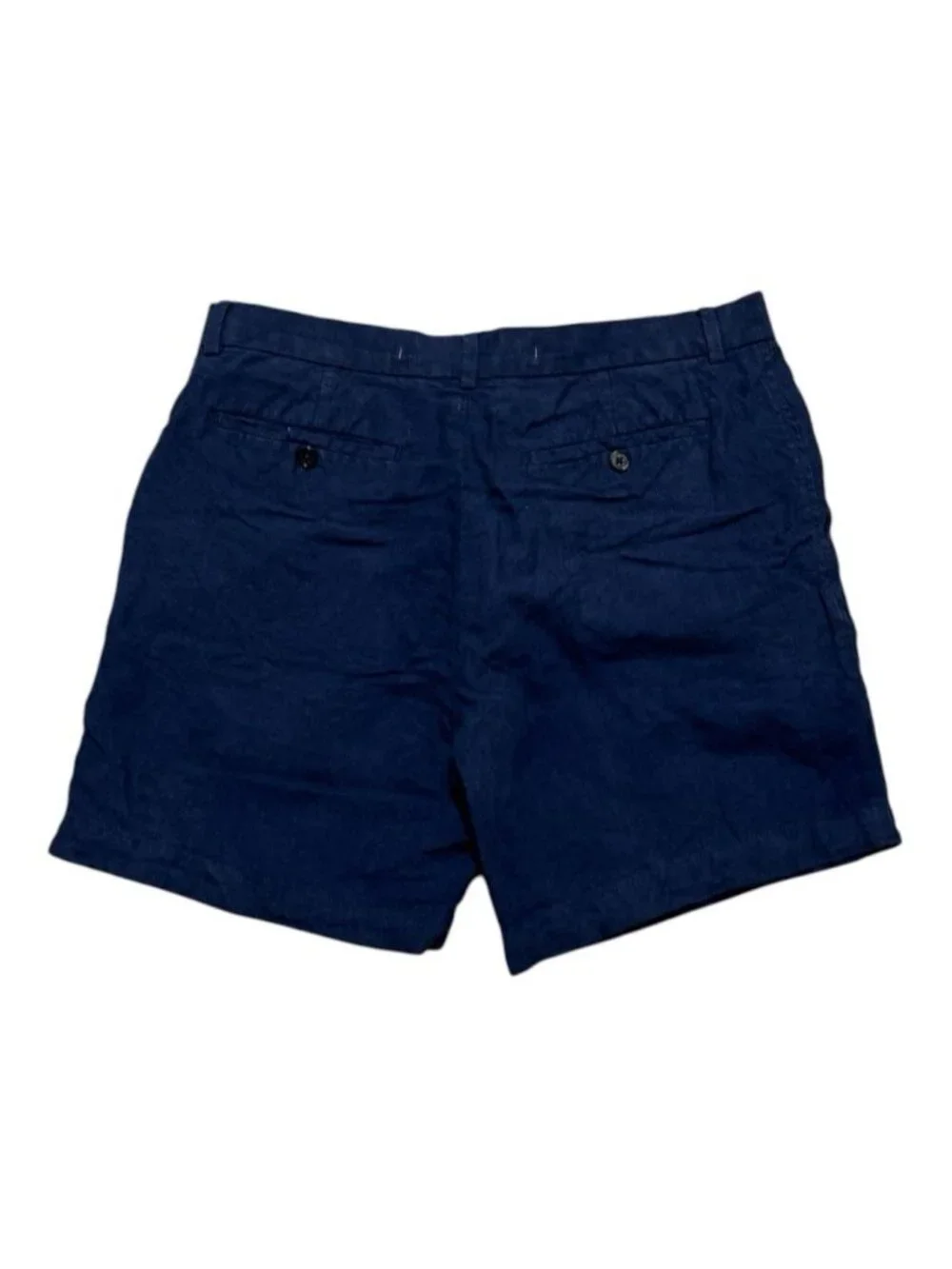 Banana Republic 100% Linen Shorts Men’s 33 Navy Flat Front Casual